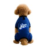 MPZ PETS Kedi ve Köpek Kıyafeti & Elbisesi Saks Mavi 4 Bacak Tulum Ken S