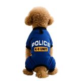 MPZ PETS Kedi ve Köpek Kıyafeti & Elbisesi Saks Mavi 4 Bacak Tulum Police K 9 Unit L