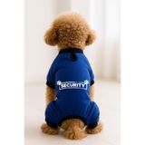 MPZ PETS Kedi ve Köpek Kıyafeti & Elbisesi Saks Mavi 4 Bacak Tulum Security M
