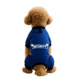 MPZ PETS Kedi ve Köpek Kıyafeti & Elbisesi Saks Mavi 4 Bacak Tulum Security S
