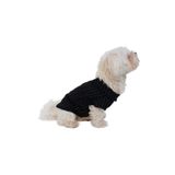 MPZ PETS Kedi ve Köpek Kıyafeti & Elbisesi Siyah Beyaz Çizgili Yakalı T Shirt XS
