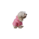 MPZ PETS Kedi ve Köpek Kıyafeti & Elbisesi Yağmurluğu Pembe Kalp Baskılı Fileli Yağmurluk M
