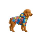 MPZ PETS Kedi ve Köpek Kıyafeti & Elbisesi Yağmurluğu Renkli Mikrop Baskılı Fileli Yağmurluk Pembe XL