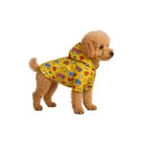 MPZ PETS Kedi ve Köpek Kıyafeti & Elbisesi Yağmurluğu Sarı WOW Baskılı Fileli Yağmurluk Pembe S