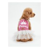 MPZ Pets Kedi ve Köpek Kıyafeti Fileli Prenses Baskılı Tüllü Elbise, XS, pinkprenses01, Pembe