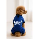 MPZ Pets Kedi ve Köpek Kıyafeti Saks 4 Bacak Tulum Security, M, saxblue-security-jumpsuit, Mavi