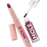 Mqle Lip Kombo 2'li Dudak Seti Melt Stix Kalem Ruj ve Hypergloss Lip Gloss Bordo Mor 07 Plum ve Blackberry - Berry-noir