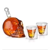 MR 550 Ml Kuru Kafa Tasarım Cam Şişe Sürahi 2'li Çift Camlı Bardağı Seti Ev Ofis Parti Premium Hediye