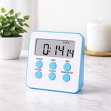 Mr Alarmlı Dijital Öğrenci Sınav Masa Kronometresi – 24 Saat Geri Sayım Timer, 2 Kademeli Alarm, LCD Ekranlı Kronometre - Mavi
