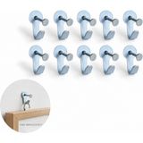 Mr.Bracket 10 Ad Duvar Tip Tablo Askısı - Beton Çivili Metal Çerçeve Askı Aparatı - Fotoğraf Resim Asma Kancası - Gümüş