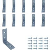 Mr.bracket 10 Ad. L Demir Gönye Köşebent 16X45X45MM - Mobilya Dolap Eşya Duvara Sabitleme Aparatı - Raf Masa Çekmece Kitaplık Köşe Sabitleme Birleştirme Bağlantı Demiri - 001-Beyaz - Option-1