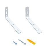 MR.BRACKET 2 adet Beyaz Çelik Deprem Dolap Sabitleme Aparatı 16x60x90mm - Mobilya Eşya Portmanto Gardırop Kitaplık Duvar Sabitleyici L Demir Gönye Köşebent