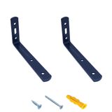 MR.BRACKET 2 adet Siyah Çelik Deprem Dolap Sabitleme Aparatı 16x60x115mm - Mobilya Eşya Portmanto Gardırop Kitaplık Duvar Sabitleyici L Demir Gönye Köşebent