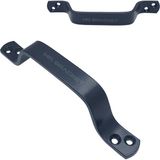 Mr.Bracket Dekoratif Siyah Çelik Tutma Kulpu 165MM - Dayanıklı Bina Bahçe Kapısı Okul Dış Mekan Metal Kapı Kolu - Gümüş