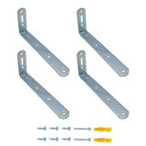 MR.BRACKET Deprem Güvenliği Dolap Sabitleme Aparatı Seti 20x60x140mm - Mobilya Gardırop Portmanto Şifonyer Eşya Duvara Sabitleyici Kiti - L Demir Gönye Köşebent