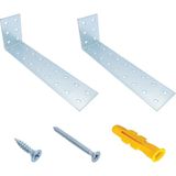 Mr.Bracket Deprem Güvenliği Dolap Sabitleme Aparatı Seti 40x60x180mm - Mobilya Sabitleyici Aparatı - Portmanto, Gardırop, Şifonyer, Kitaplık Duvar Sabitleme L Demiri