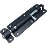 Mr.Bracket Siyah Çelik Büyük Mavzer Sürgü 14.5cm No:5 - Kapı Arkası Pencere Dolap Kapak Çekmece Sürgüsü Kilit - Gümüş