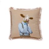Mr. Cow (Bay İnek) Yastık/Kırlent (Dolgu Boncuk Elyaf, Ulusl. Yıkama Ve Solmama Sertifikası)