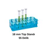 Mr. Crowley Deney Tüpü Standı 18 mm 55 Delikli Test Tüpü Portüp Laboratuvara Uygun