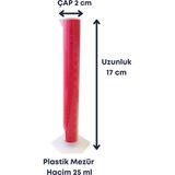 Mr. Crowley Plastik Mezür 25 ml Taksimatlı Ölçü Laboratuvara Uygun - 25ml