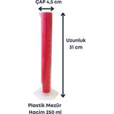Mr. Crowley Plastik Mezür 250 ml Taksimatlı Ölçü Laboratuvara Uygun - 250ml