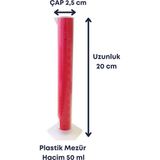 Mr. Crowley Plastik Mezür 50 ml Taksimatlı Ölçü Laboratuvara Uygun - 50ml