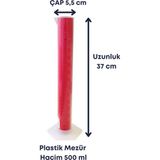 Mr. Crowley Plastik Mezür 500 ml Taksimatlı Ölçü Laboratuvara Uygun - 500ml