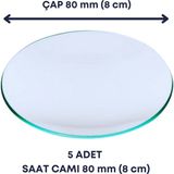 Mr. Crowley Saat Camı 5 Adet 80 mm (8 Cm) Veya 120 mm (12 Cm) Beher Kapağı Laboratuvar Kullanımı Için - 80mm 5 adet