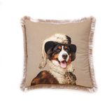 Mr. Dog 3 (Bay Köpek) Yastık/Kırlent (Dolgu Boncuk Elyaf, Ulusl. Yıkama Ve Solmama Sertifikası)