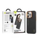 Mr. Gorilla iPhone 14 Pro Max Uyumlu Karbon Fiber Kılıf | MagSafe Uyumlu Turuncu Metal Detaylı Kılıf