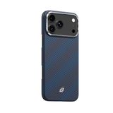 Mr. Gorilla iPhone 16 Pro Max Uyumlu MagSafe Aramid Fiber Lüks Dokuma Darbe Emici Kılıf, Lacivert