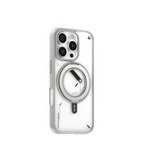 Mr. Gorilla iPhone 16 Pro Max Uyumlu MagSafe Destekli 360° Dönen Metal Standlı Mat Kılıf, Gri