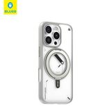 Mr. Gorilla iPhone 16 Pro Max Uyumlu MagSafe Destekli 360° Dönen Metal Standlı Mat Kılıf, Gri