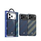 Mr. Gorilla iPhone 16 Pro Uyumlu MagSafe Aramid Fiber Lüks Dokuma Darbe Emici Kılıf, Yeşil