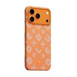 Mr. Gorilla iPhone 17 Pro Uyumlu MagSafe Destekli Gilded Fiber Telefon Kılıfı, Turuncu