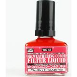 Mr. Hobby Mr.hobby Wc-13, 40 Ml. Filter Liquid Glaze Red Eskitme Maket Boyası