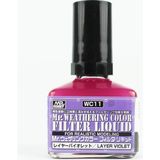 Mr.hobby Wc-11 40 Ml. Filter Liquid Layer Violet, Eskitme Model Boyası - Renkli