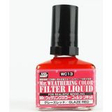 Mr.hobby Wc-13 40 Ml. Filter Liquid Glaze Red, Eskitme Model Boyası - Renkli