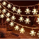 MR Kar Tanesi Led Pilli, 5 Metre 28 Led Gün Işığı Kristal Led Şeffaf Kablo Pilli -aç Kapa Özel Gün Doğum Günü Parti Yılbaşı Süsü