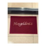 MR MİLREY Hoşgeldiniz Yazılı Kaymaz Kapı Önü Paspası – Şık Dekoratif Giriş Paspası | Ev & Ofis Kapı Matı