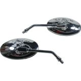 MR MotoRally Motosiklet Chopper Kartal Desenli Ayna 10 mm