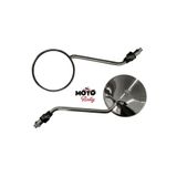 MR MotoRally Motosiklet Nikel Ayna Takımı Scooter Ve Vitesli Motorlar İçin Uyumlu 8 mm Ve 10 mm Uyumlu 3110