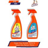 Mr. Muscle Süper Güç Mutfak 750ml & Süper Güç Banyo 750ml