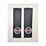 MR Nissan Logolu Deri Emniyet Kemeri Kılıfı Siyah Nissan Logo