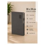 Mr.Notebook Kişiye Özel İsim Yazılı Füme 16x24 2027 Günlük Ajanda