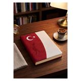 Mr.Notebook Kişiye Özel İsim Yazılı Türk Bayraklı ve Atatürk Silüetli Kırmızı Beyaz Termo Deri Defter