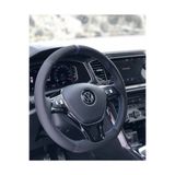 M&R OTO KILIF AKSESUAR Volkswagen Golf 7 Araca Özel Mavi Yüzüklü Alcantara Noktalı Deri Orijinal Direksiyon Kaplama