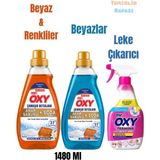Mr.Oxy Arap Sabunu ve Soda Katkılı Çamaşır Deterjanı 1480 ml Beyazlar&renkliler + Beyazlar ve Termina Leke Çıkarıcı 750 ml - 1,48 lt