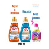 MR.OXY Arap Sabunu ve Soda Katkılı Çamaşır Deterjanı 1480 ml Beyazlar&Renkliler + Beyazlar ve Termina Leke Çıkarıcı 750 Ml