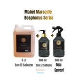 MR.OXY Mabel Marseille Bosphorus Sıvı El Sabunu 5 Lt + 500 Ml ve Bosphorus Oda Spreyi 500 Ml